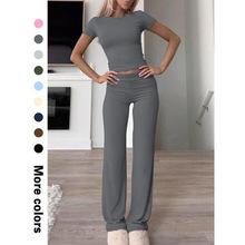 J 37497 Solid casual 2 piece ��ɫ������װ�羳����ͨ����