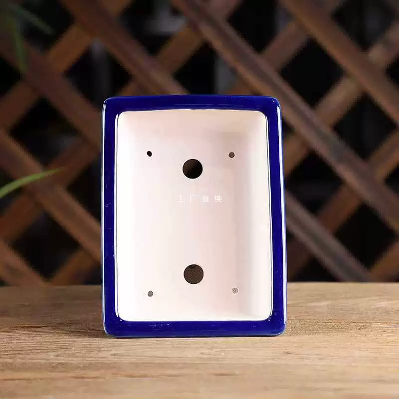 ✅ Фиолетовый песочный цветочный горшок, керамический горшок для бонсай, прямоугольный маленький горшок, узкий горшок, неглубокий горшок, горшок для рабочего стола, горшок для растений