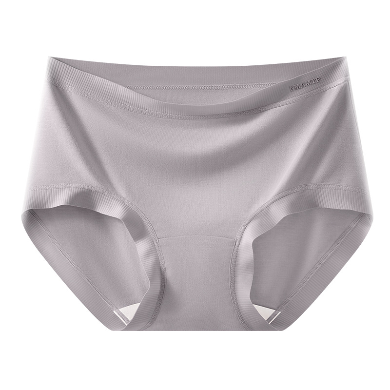 Bragas modales para mujer, cintura media, sin costuras, seda de hielo delgada, entrepierna de algodón transpirable, entrepierna antibacteriana, pantalones largos para mujer