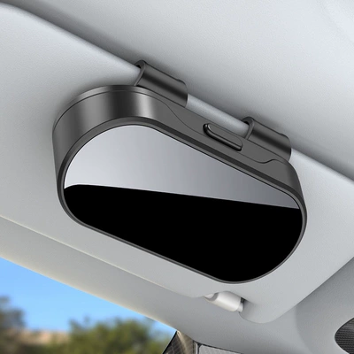 Car-Mounted Glasses Case, Automotive Car Glasses Clip/Bill Clip - mirror-glasses-case-unlabeled