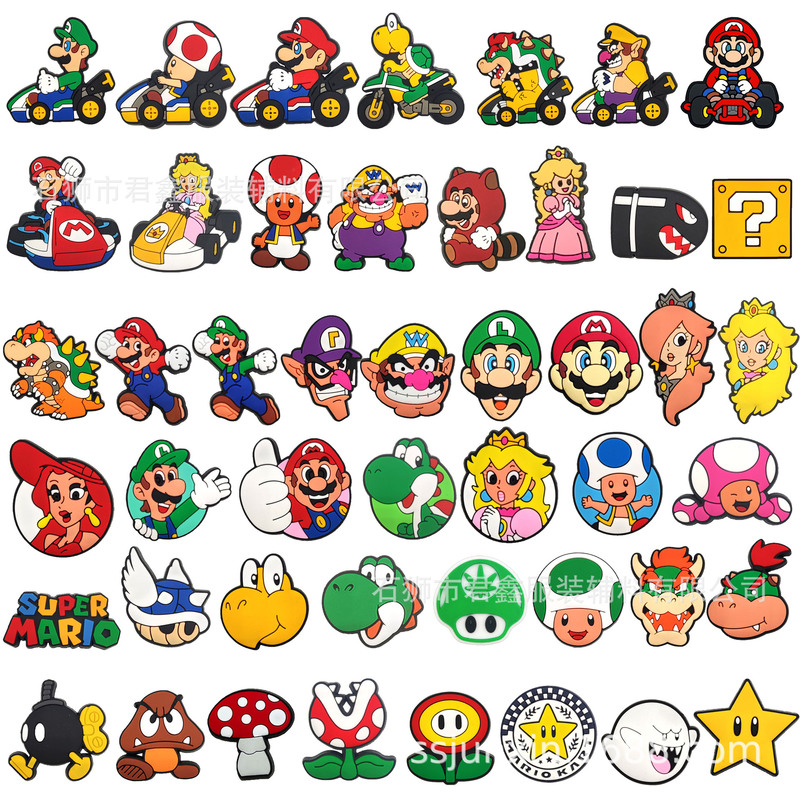 Super Mary Mario Shoe Flower Adventure Game Amazon Combo Set Princess Dinosaur Hole Shoe Buckle