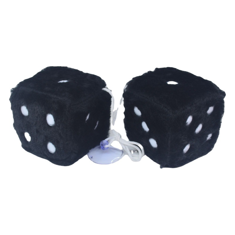 Amazon transfronterizo de 6cm de lana de largo Punto de estampado caliente dados Cubo de juguete de peluche colgante espejo retrovisor colgar