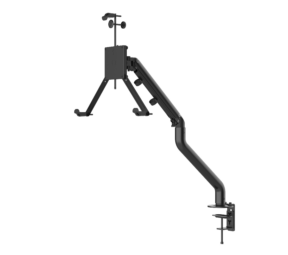 Bemorergo Soporte universal para monitor de ordenador, sin perforaciones, de 17-32 pulgadas, accesorio ligero, adaptable, plegable