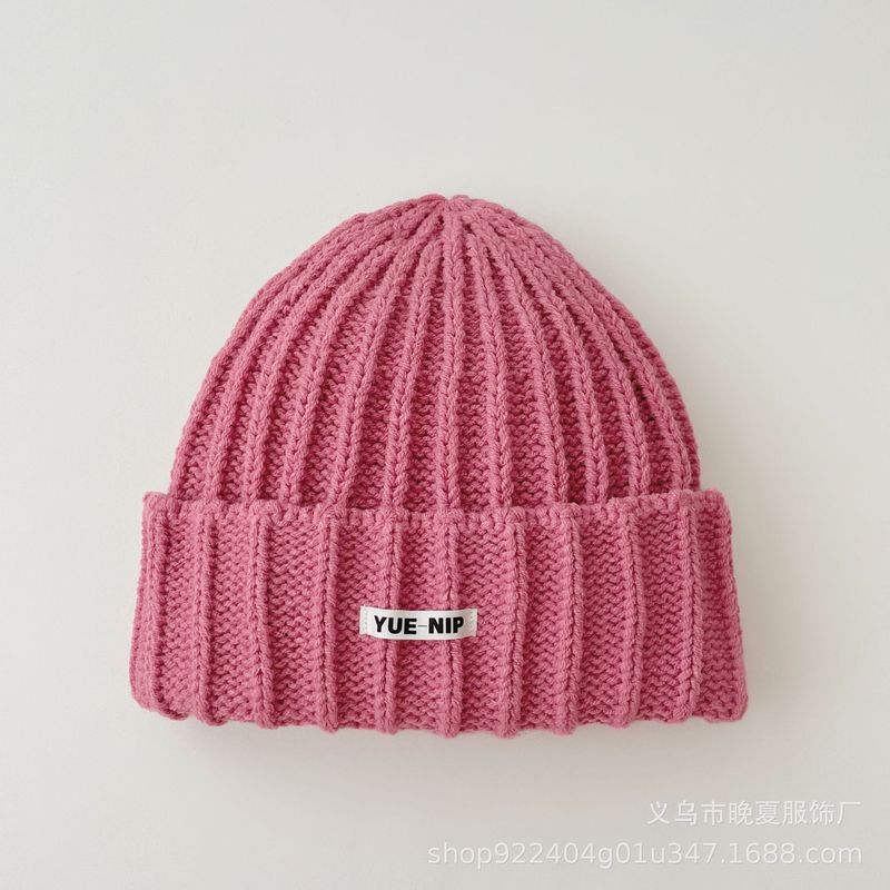 -ins韩版儿童毛线帽秋冬百搭贴标纯色针织帽男女童亲子保暖尖尖帽|undefined