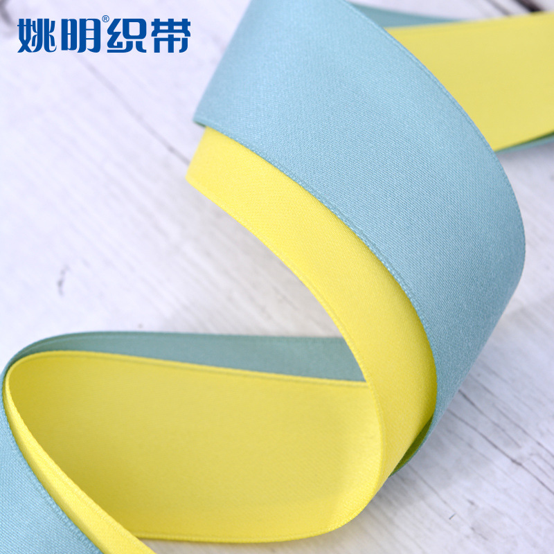 Yao Ming 2,8 cm cinta de algodón de poliéster bricolaje caja de regalo ramo de embalaje material de la ropa de doble cara mate gruesa cinta de algodón de poliéster