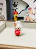 Labubu sitting posture love white