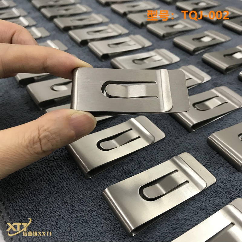 Titanium Alloy Money Clip Change Banknote Credit Card ID Card Finishing Tool Portable Non-rusty Non-magnetic Change Clip