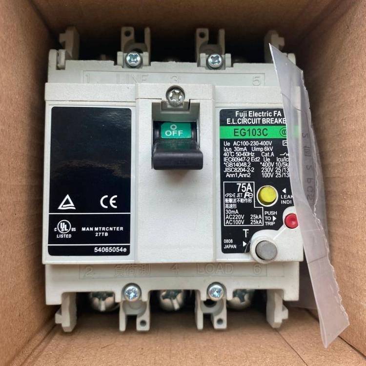 原装 日本富士FUJI 空气开关 BW63EAG 3P 63A 塑壳断路器