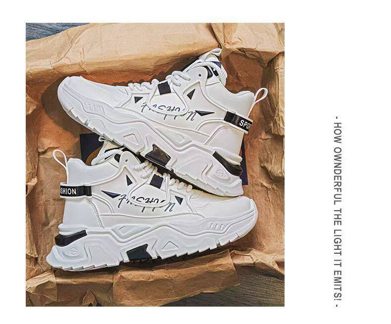 Giày nam cao cổ Martin trẻ trung, giày thể thao casual cổ cao tăng chiều cao, đế cao 3 cm — C73 màu đen, C73 trắng chi tiết 22