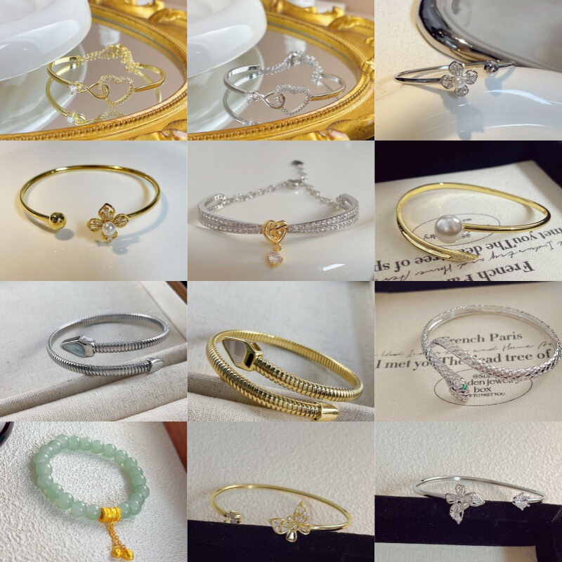 Retro Sweet Exquisite Micro-inlaid Love Bracelet Female Style Light Luxury High-end Fashion All-match Western Style Bracelet Bracelet