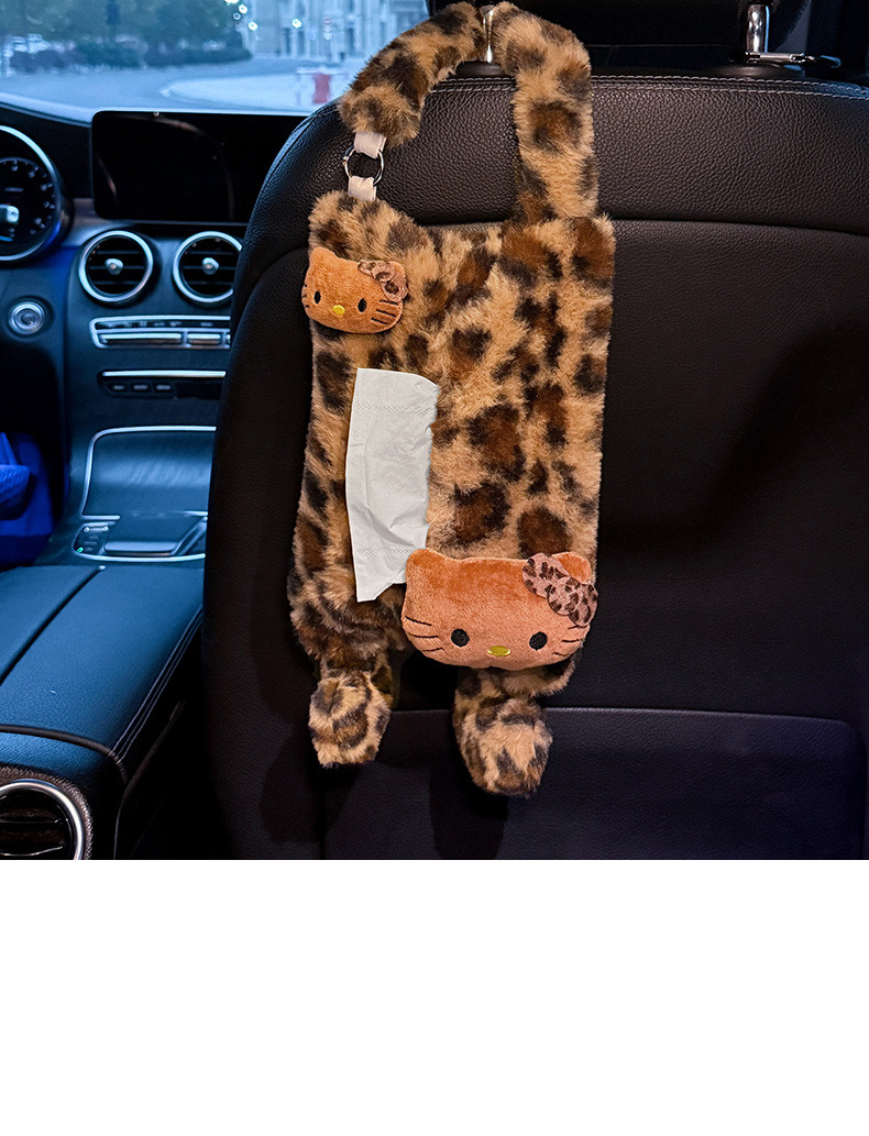 Car Tissue Box, Rear Seat Car Tissue Holder, Creative and Cute, Beautiful Tissue Hanging Bag for Girls, In-Car Napkin Box