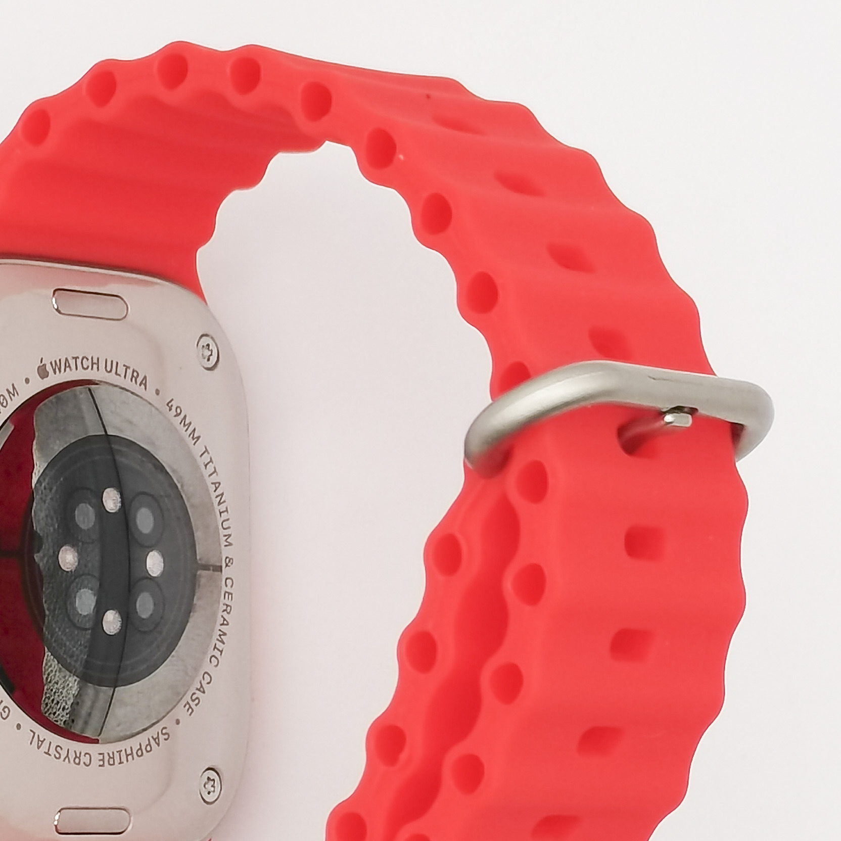 Adecuado para Apple reloj ultra 8 generación Correa Marina nuevo 49mm correa de reloj de silicona doble anillo