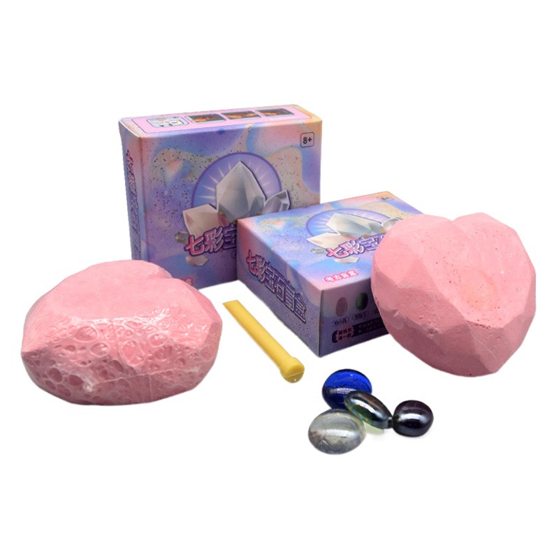 Cross-Border Colorful Large Blind Box Archaeological Excavation Children's Creative Street Stall Small Toys Handmade Gem Digging Toys Wholesale