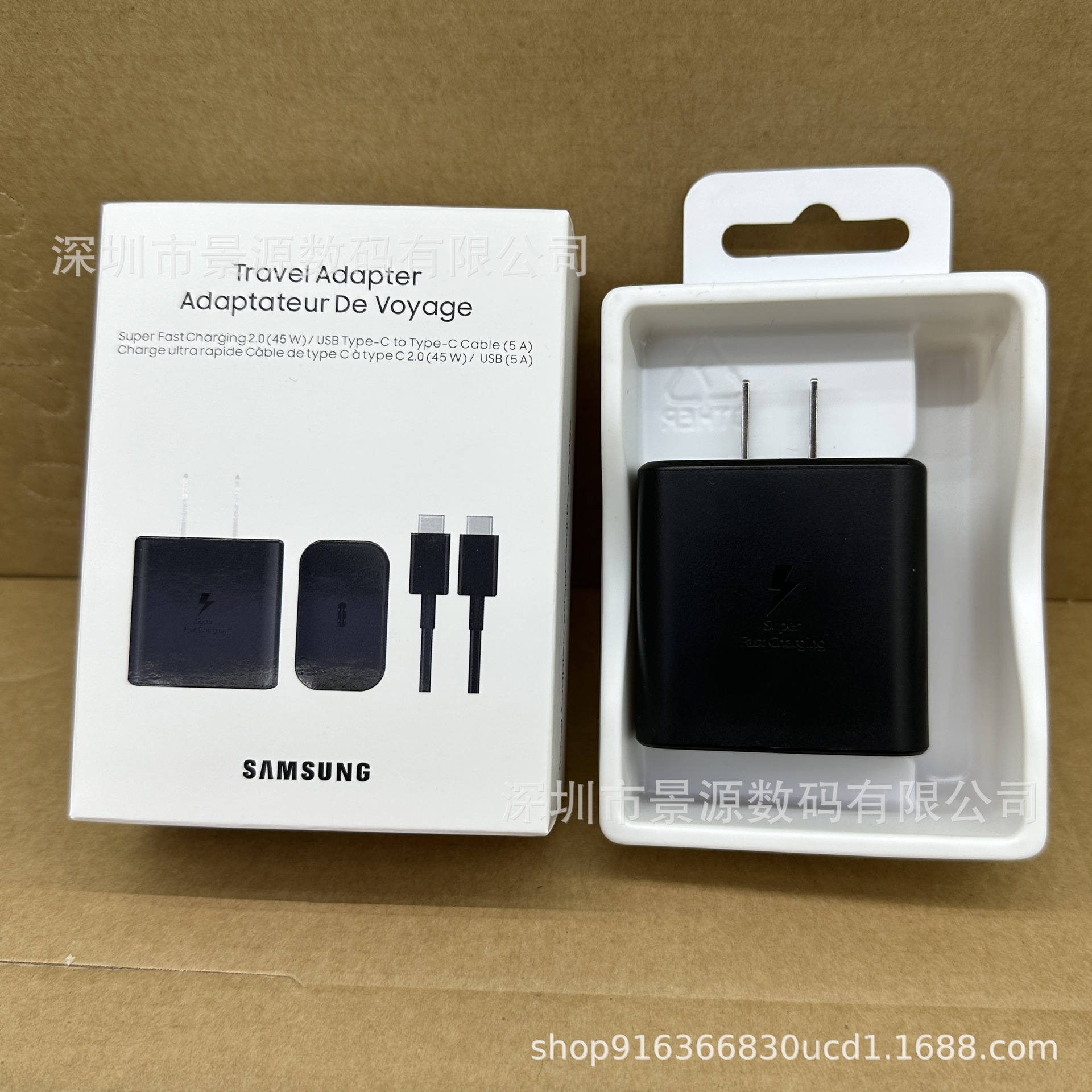 Cargador estándar americano PD45W para Samsung note20/S22 original 45W estándar americano carga rápida cabeza EP-TA845