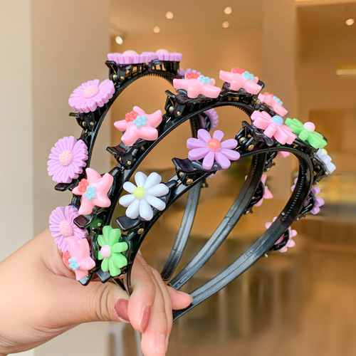 Children's braided hair hoop summer little girl Korea does not hurt the head girls hairpin broken hair press hair braid artifact hair accessories