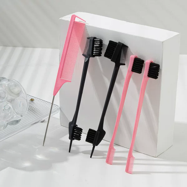 Dolia finishing broken hair eyebrow brush with hook steel needle dyeing comb beauty hairdressing makeup suit edge control