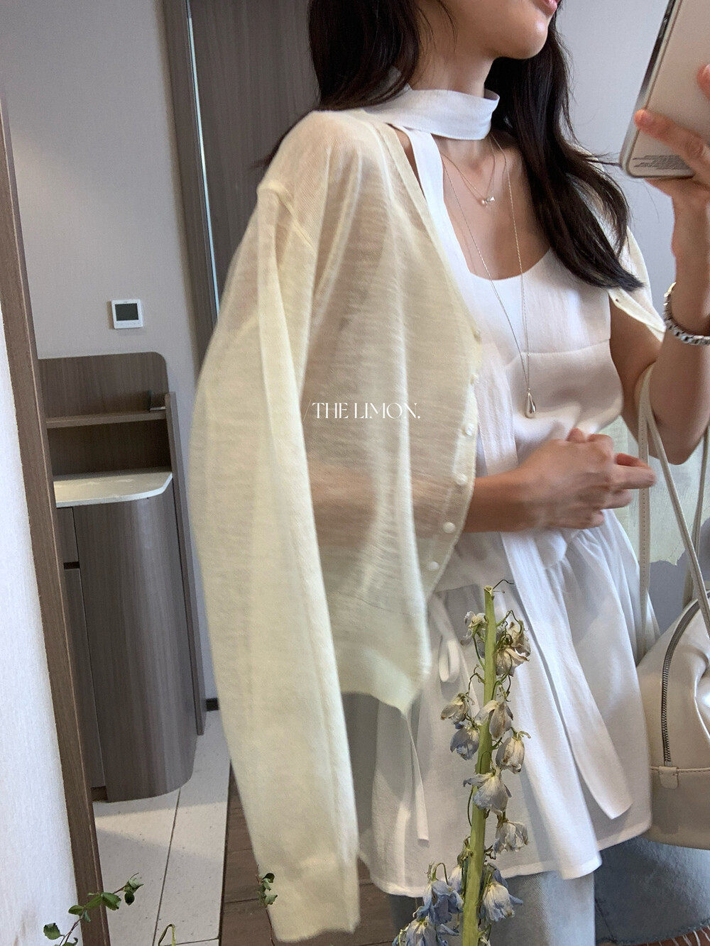 Áo cardigan nữ dệt kim Tencel mỏng nhẹ, phong cách Pháp, chống nắng mùa hè, dáng suông tôn dáng — Áo khoác vàng nhạt, Áo khoác xanh lam, Áo khoác hồng nhạt, Áo khoác xám đậm chi tiết 23
