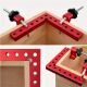 140mm aluminum alloy 90 degree woodworking ruler meter inch right angle measurement marking locator fixture fixing tool