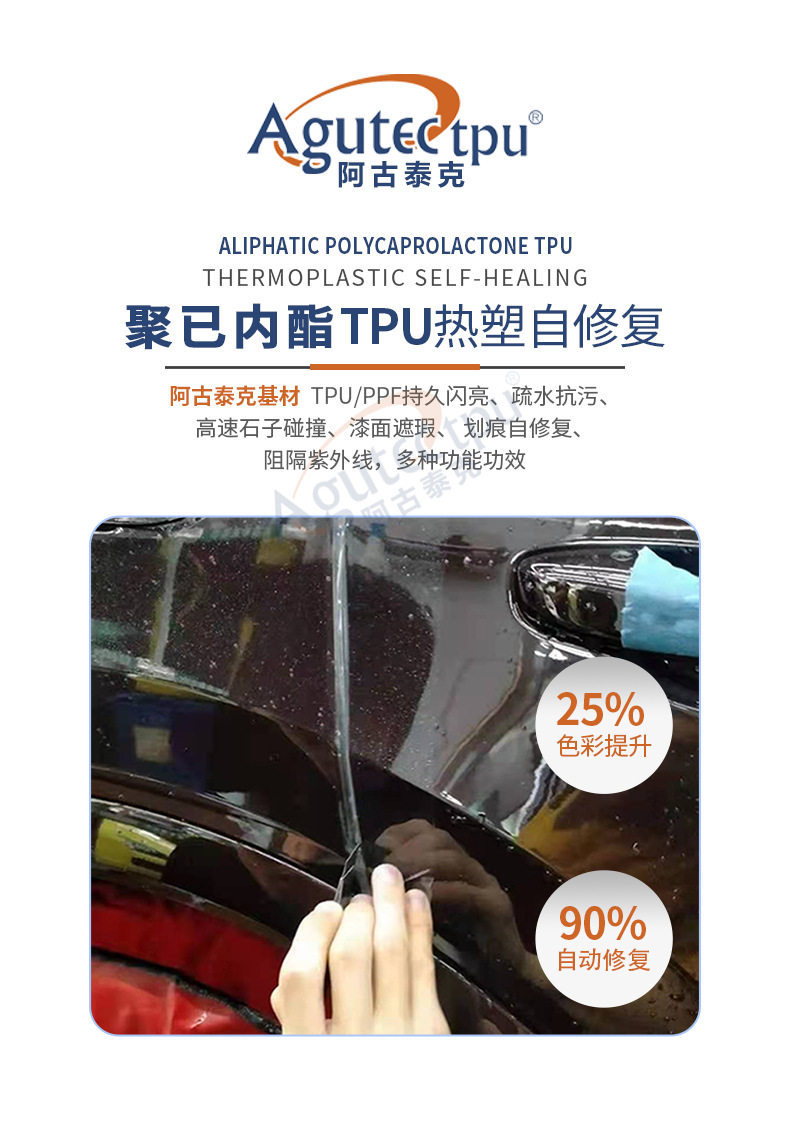 Agutek Invisible Car Film Tpu Full Body Paint Protection Film Ppf Self-Repairing Factory Direct Sales Anti-Scratch