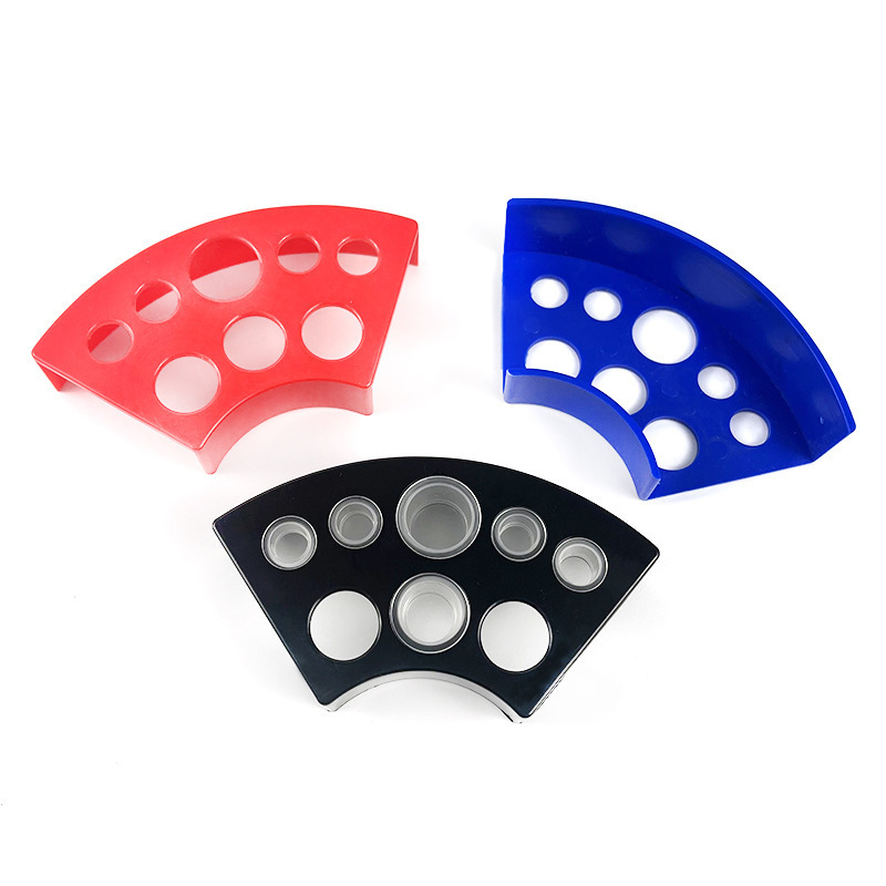 Tattoo equipment plastic fan-shaped ink rack multi-hole ink cup display stand 8-hole placement rack tray cross-border wholesale