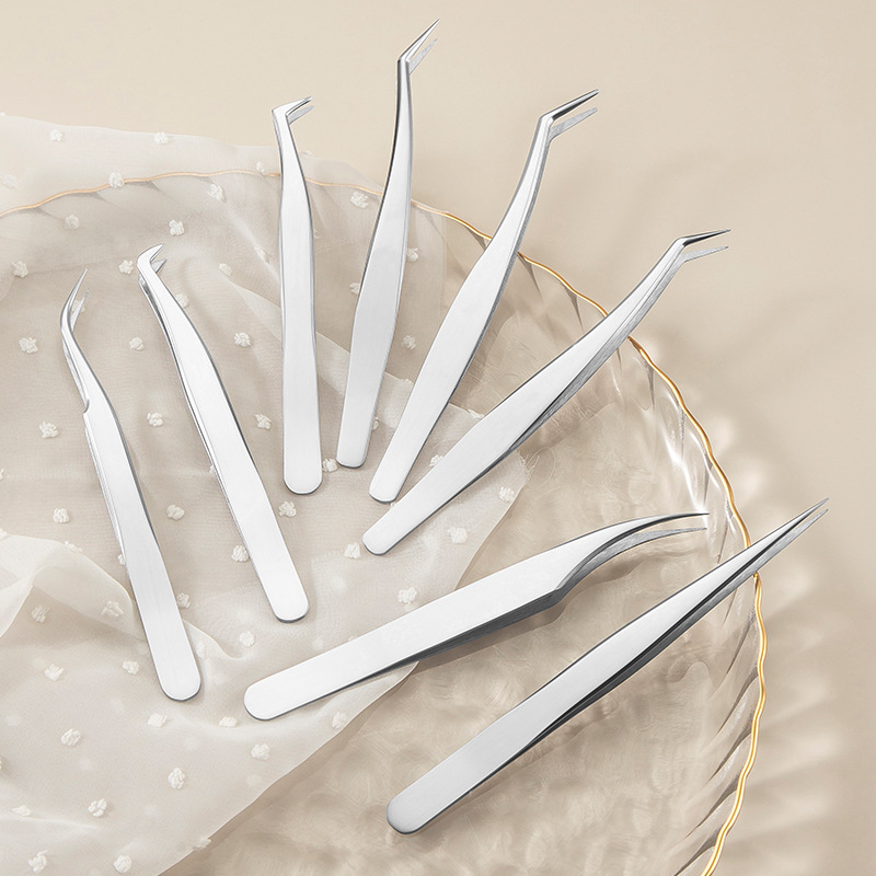 镜面金羽夹7字夹鹰嘴夹海豚夹开花镊子嫁接种植睫毛