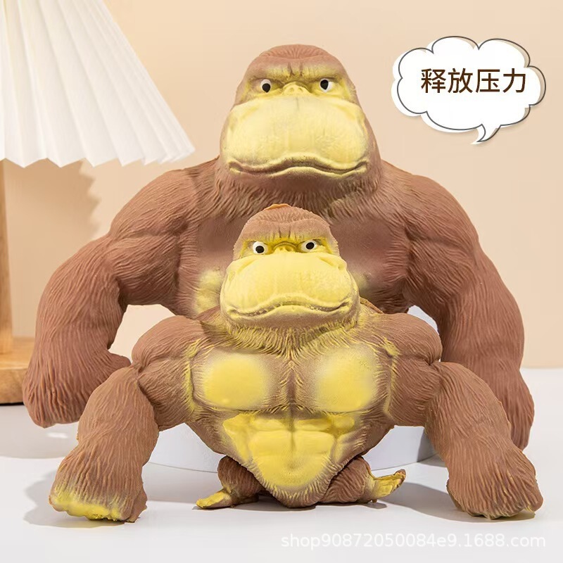 Popular Stress-Relief Toy: King Gorilla, a Quirky, Fun, Creative, and Novel Stress-Relief Press-And-Release Toy