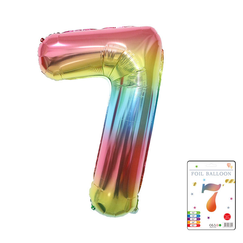 Globo digital de 32 pulgadas, embalaje de tarjeta de papel independiente, versión estadounidense, película de aluminio delgada, embalaje fino, papel de aluminio, globo de cumpleaños