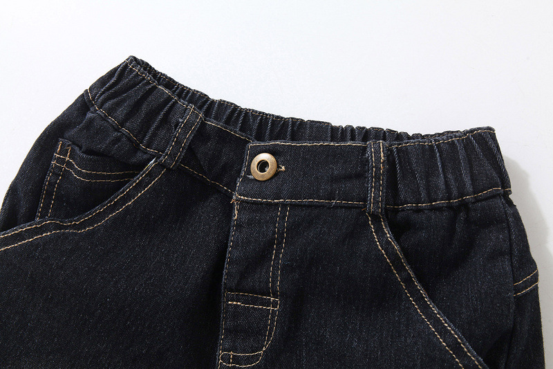 Laste kevadine poiste ülikond, laste härrasmehe särk, teksad, kaheosaline komplekt_voghion.com