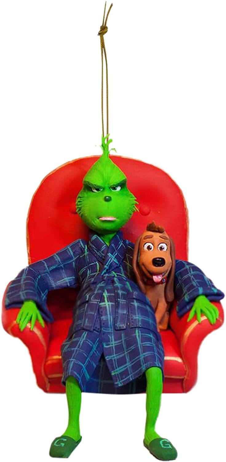 Grinch transfronterizo monstruo de piel verde árbol de Navidad colgante Grinch acrílico artesanía decoración de Navidad colgante