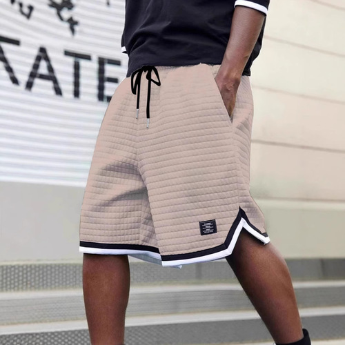 New men's casual loose breathable fashionable small checkered fabric sports shorts summer new