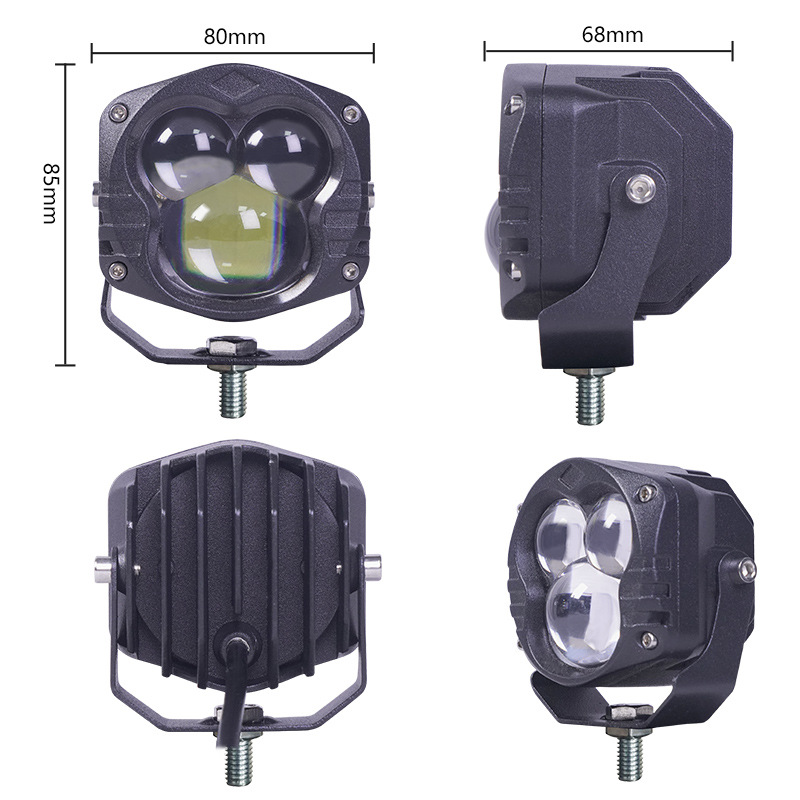 faro LED motocicleta faro de lámpara de pantalla media faro de automóvil faro de automóvil faro de automóvil aleación de aluminio de aluminio
