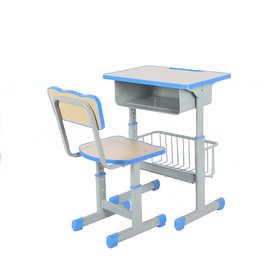 定制单人学生课桌椅带书栏学校辅导班儿童学习书桌课桌椅批发