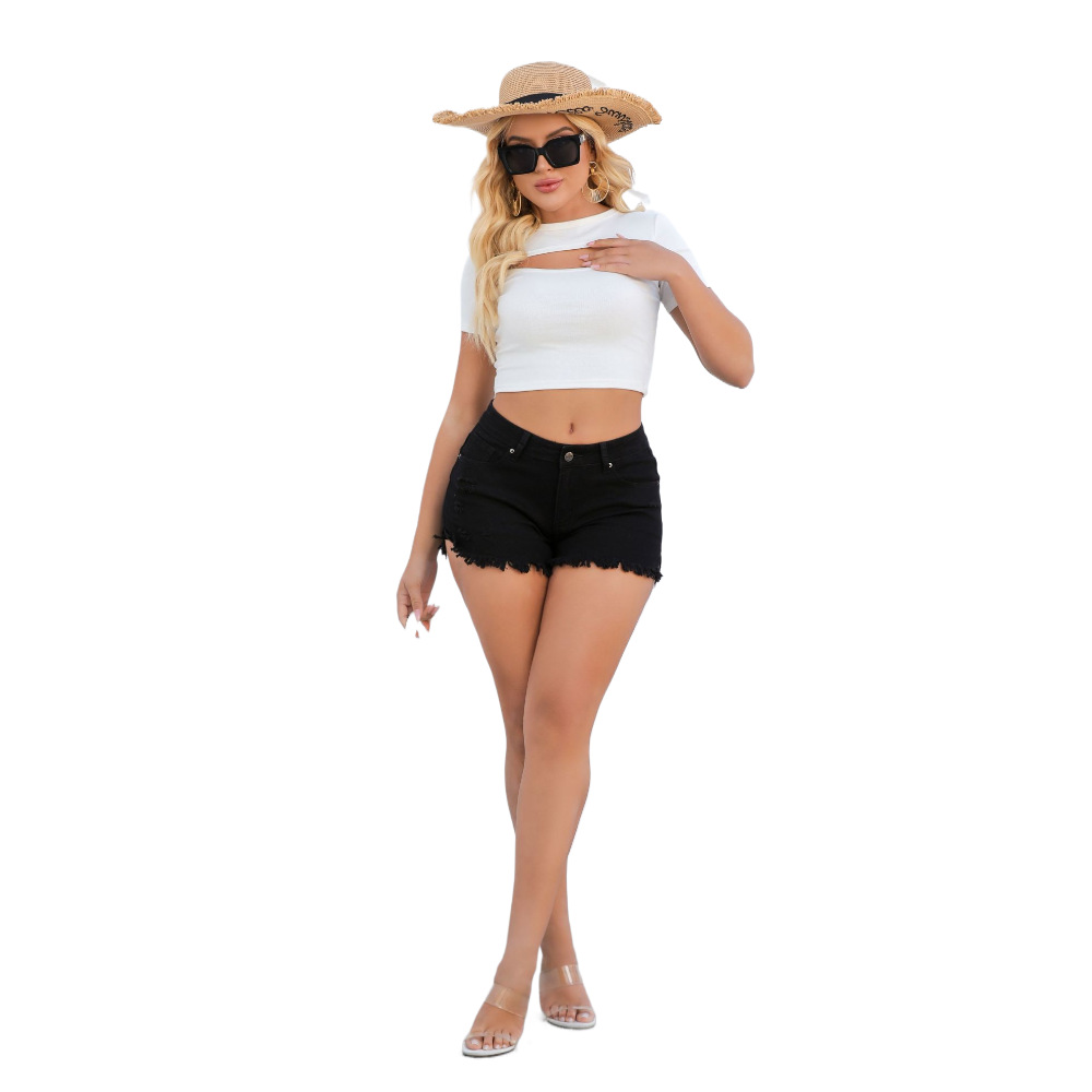 Women's Holiday Daily Streetwear Solid Color Shorts Tassel Shorts display picture 13