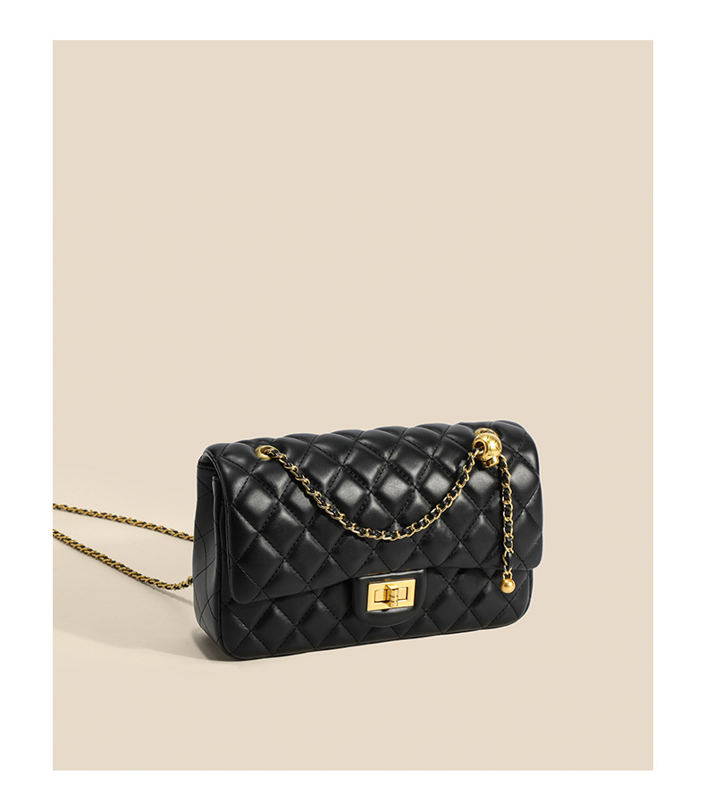 Women's Quilted Chain Crossbody Bag Versatile Small Shoulder Bag_voghion.com
