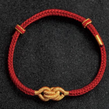 Red String Hand-Woven Ruyi Knot Bracelet for the Year of Birth, DIY Beaded Pendant Bracelet for Couples, Students, and Best Friends, Finished Product