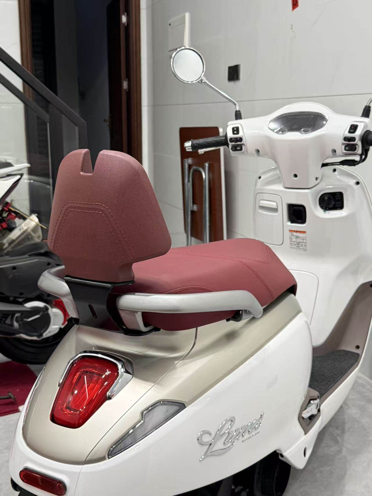 Suitable for Haojue Lumi125 Modified Rear Backrest, Rear Seat Lumbar Support, Passenger Backrest, Humpback Backrest, Cushion