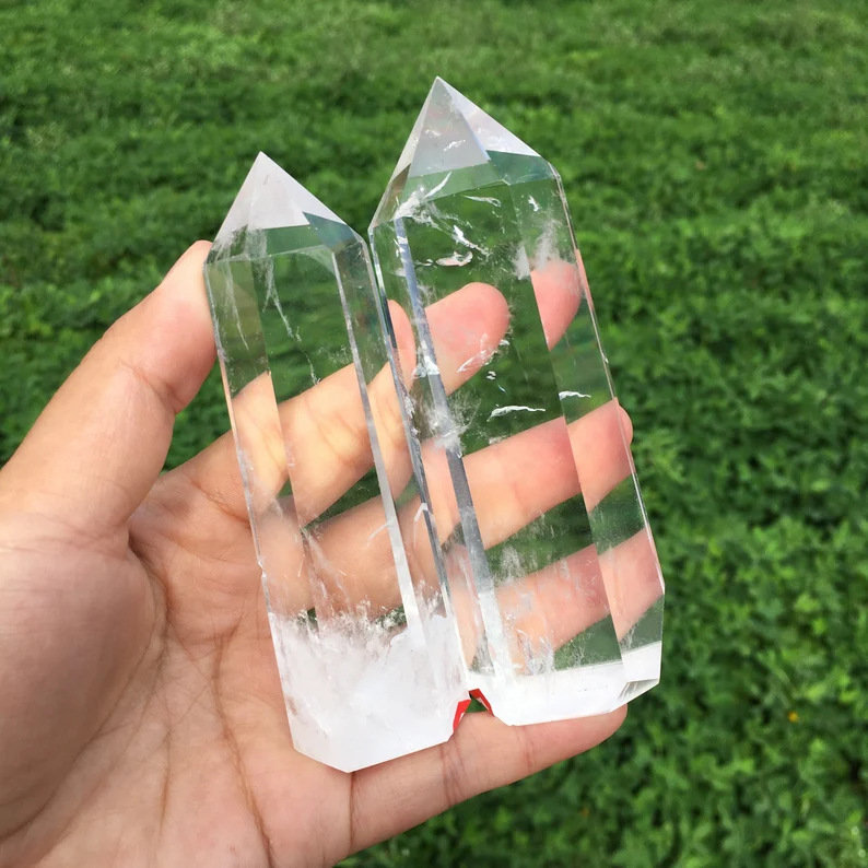 White Crystal Column, White Crystal Single-Pointed Prism, White Crystal Rough Stone Polished Hexagonal Prism Crystal Ornaments Factory Direct Delivery White Crystal Column, White Crystal Single-Pointed Prism, White Crystal Rough Stone Polished Hexagonal Prism Crystal Ornaments Factory Direct Delivery