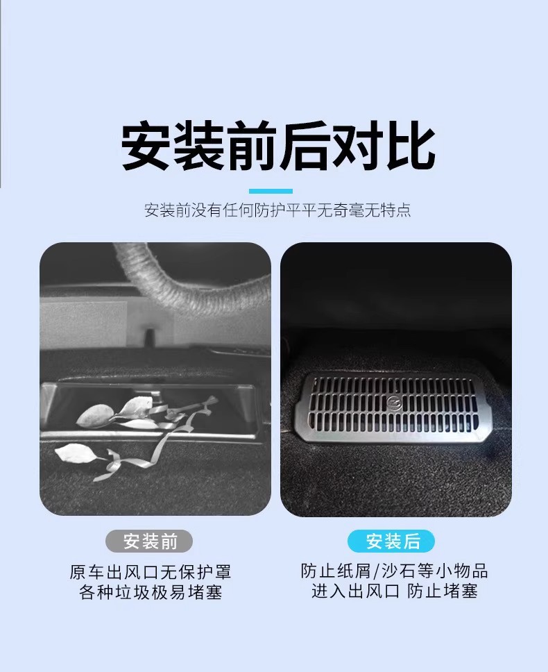 Suitable for Tesla Model Y/3 New Version Rear Air Conditioning Outlet Mask 2025 New Y Interior Accessories