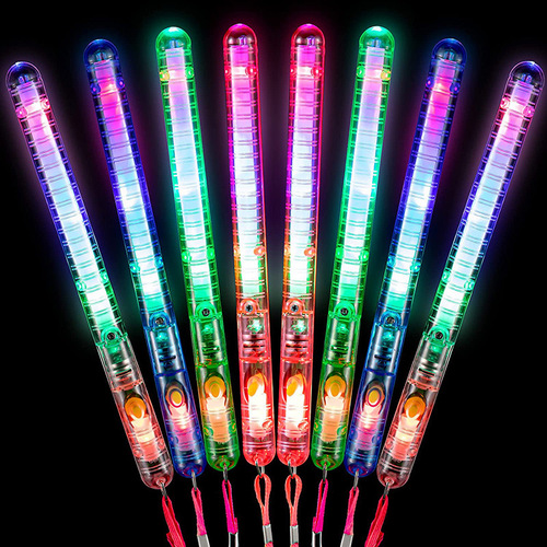 Large transparent flash stick, colorful fluorescent stick, water wave stick, rope stick, concert stall luminous toy