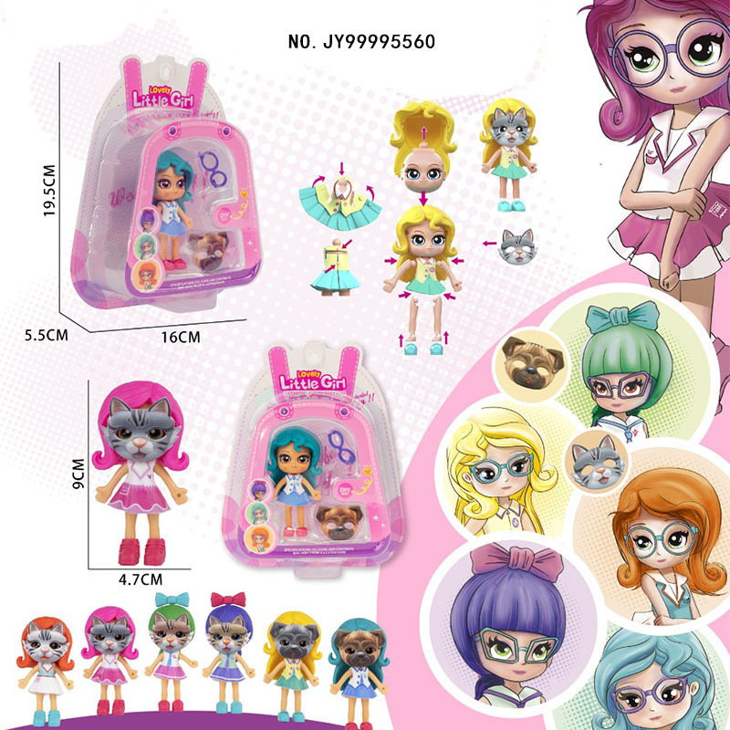 DiDi transfronterizo ensamblaje niña casa juguetes extraíbles máscaras de mascotas muñecas travesties combinación conjunto al por mayor