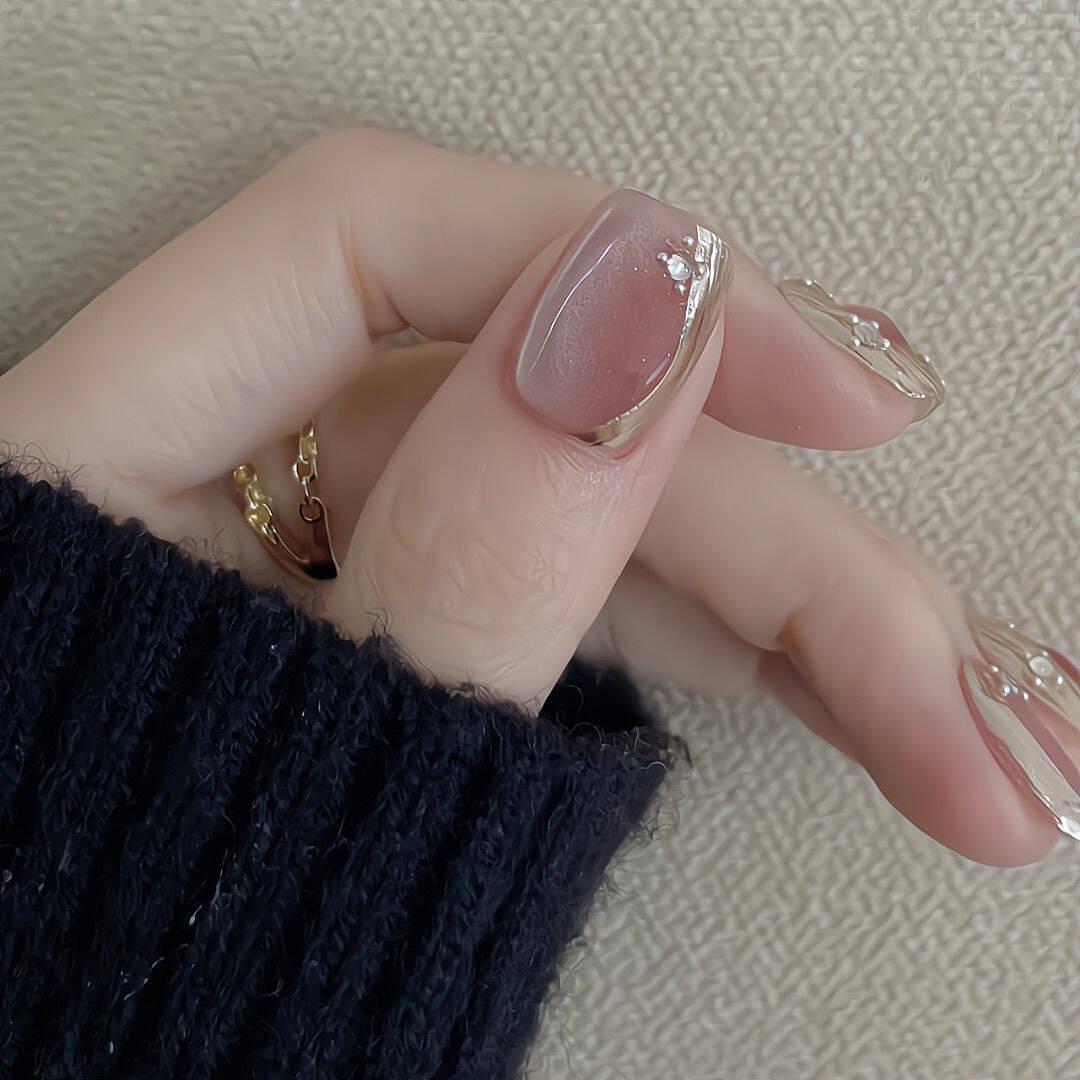 10 piezas en un paquete de polvo de cristal de gafas mágicas de ojos de gato, polvo de brillo suave de primavera y verano, parche de manicura de novia