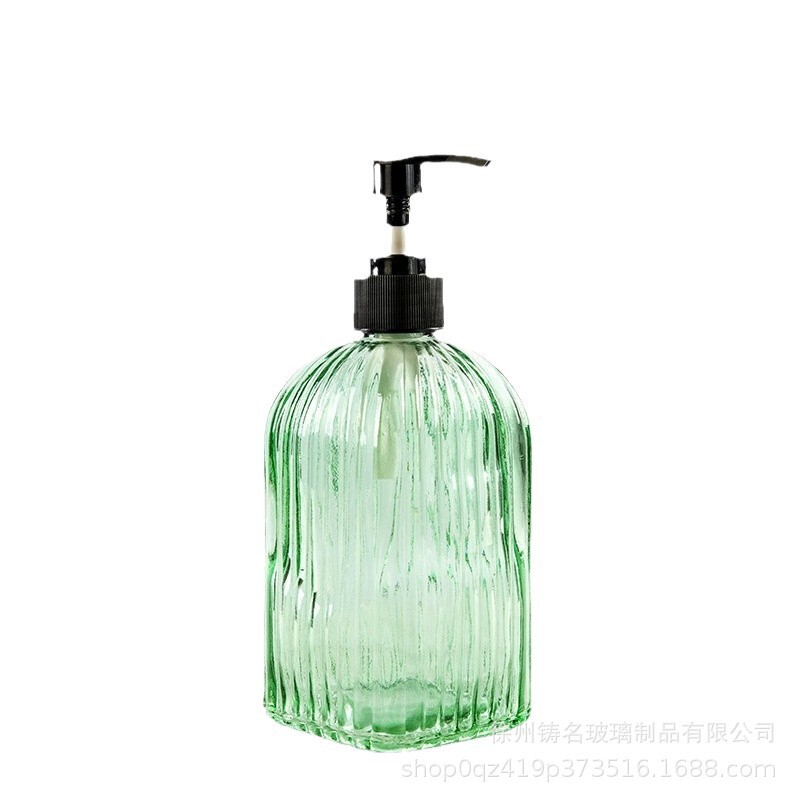 スポット卸売アマゾンプッシュ式ガラス手指消毒剤垂直パターン増粘ボストンシャワージェルローションボトル|undefined