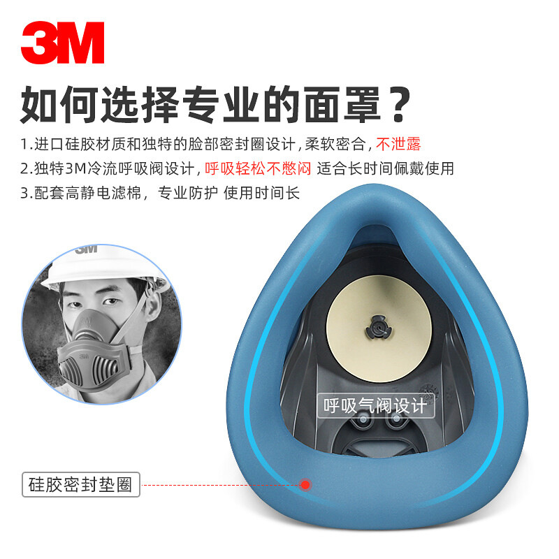 3M HF-52 de silicona máscara protectora de pulido químico polvo pesticida pintura en aerosol máscara de la mina de carbón al por mayor máscara de polvo