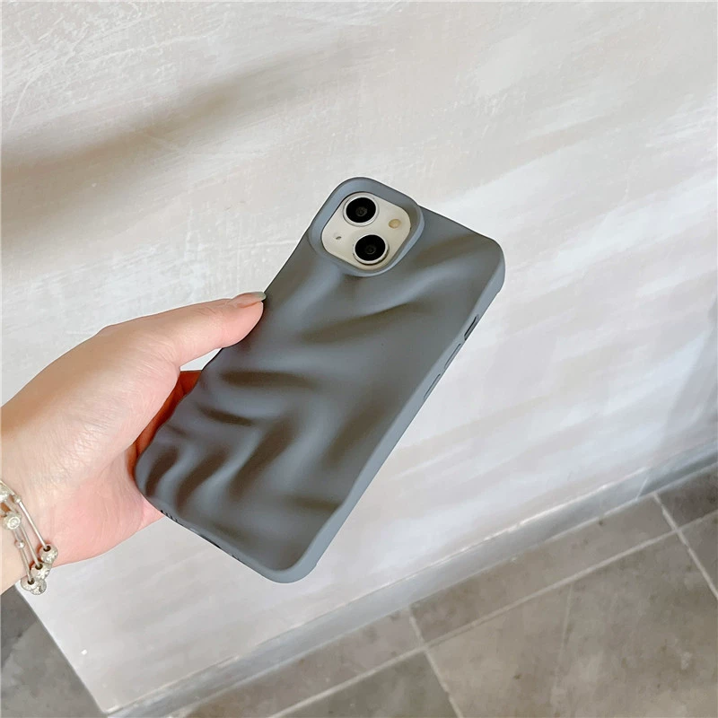 Apple, compatible iPhone17 Pro, phone case, iPhone 16, protective case, high-quality style, wave pattern, iphone