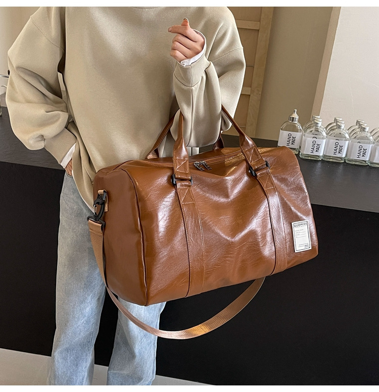 Men's high-end travel bag, large-capacity sports and fitness bag, women's leather travel clothes, luggage bag for men undefined