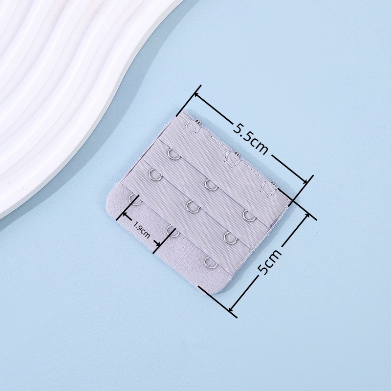 Hebilla de extensión de sujetador de acero inoxidable de tres filas Hebilla de extensión de ropa interior de 3 botones Tarjeta de color de entrega directa de fábrica