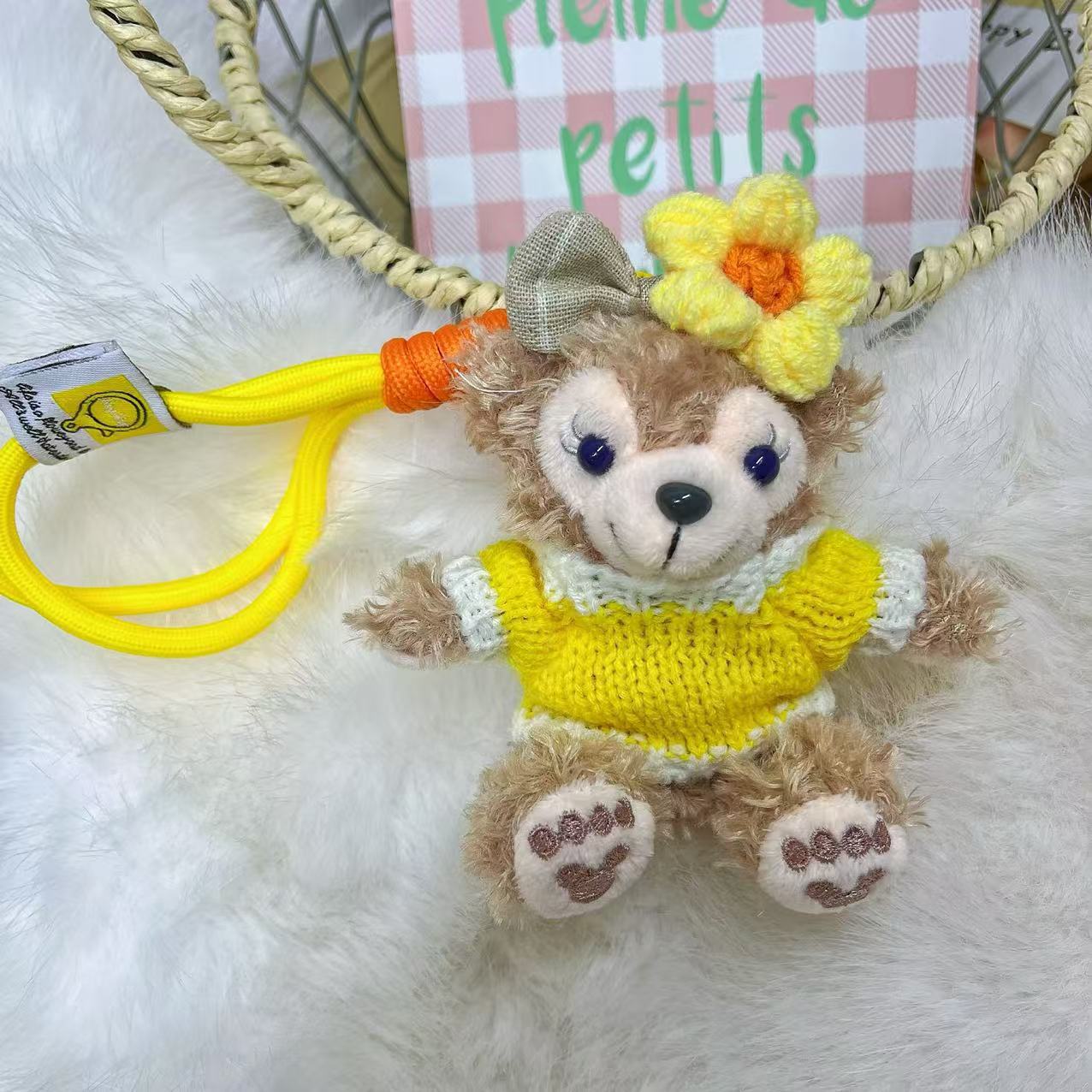 Shirley colgante felpa lindo Duffy oso llavero dibujos animados oso colgante bolso colgante Shirley muñeca