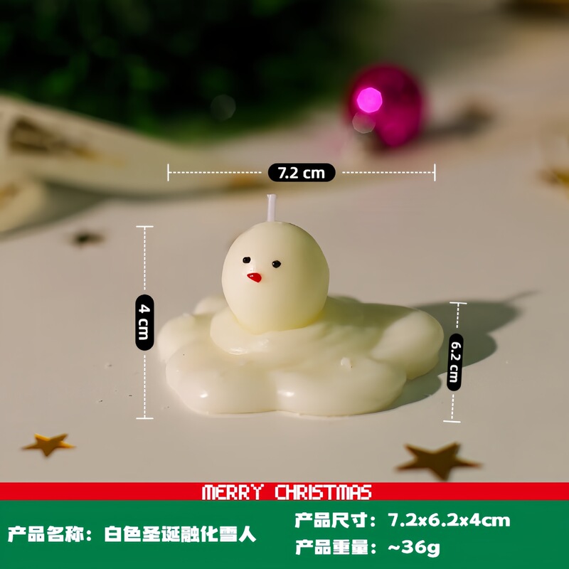圣诞节礼品手工伴手礼雪人蠟燭装饰摆件香氛跨境造型蜡烛跨境批发|undefined