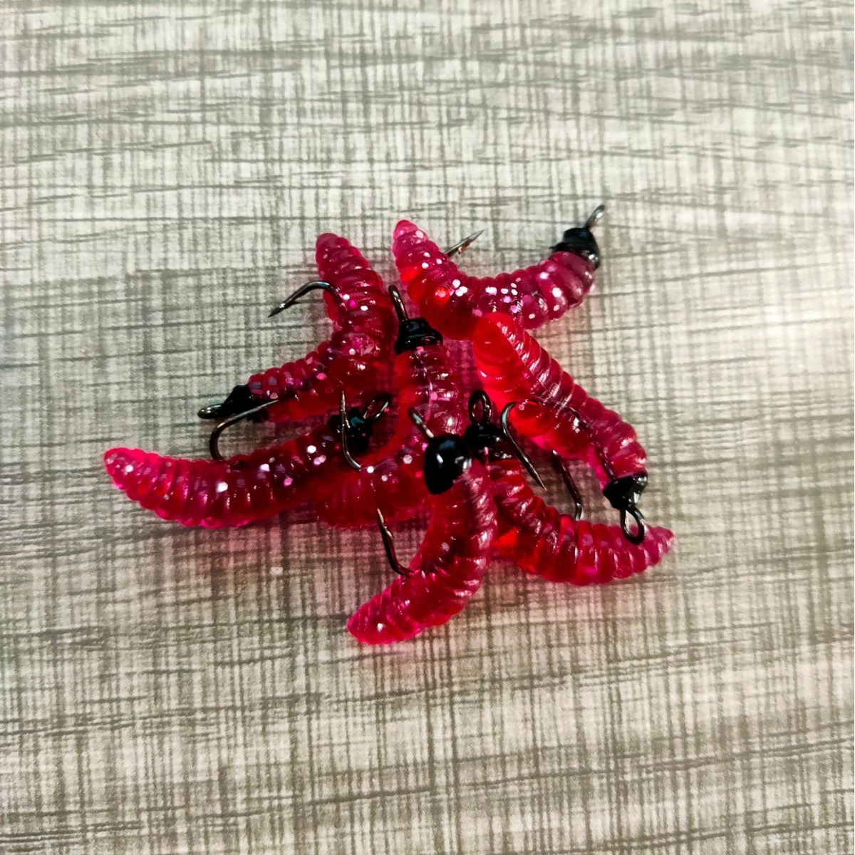 10 # caballo boca GANCHO 2cm DIP cabeza pan gusano luminoso gusano suave Luya cebo falso cebo suave