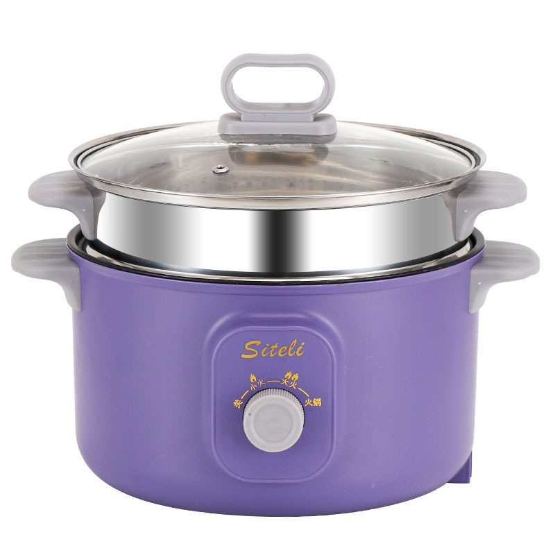 보라색 논스틱 팬 + 스테인리스 찜통